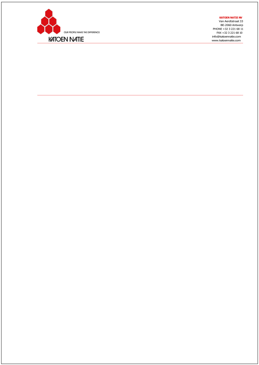 Katoen Natie Letterhead